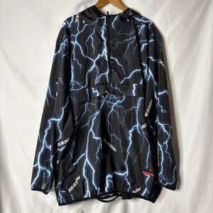 Reason Windbreaker Jacket Men's 4XL Lightening Hoodie‎ Black Blue Read